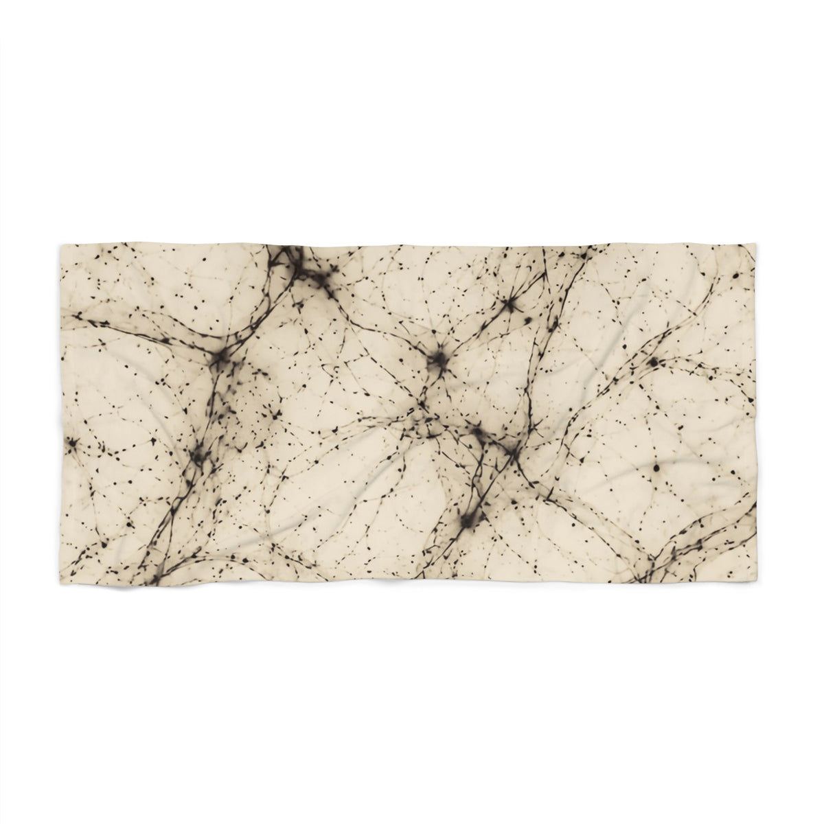Neon Mycelium - Ink on Paper Beach Towel