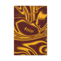 Burgundy & Gold Trippy Football Canvas