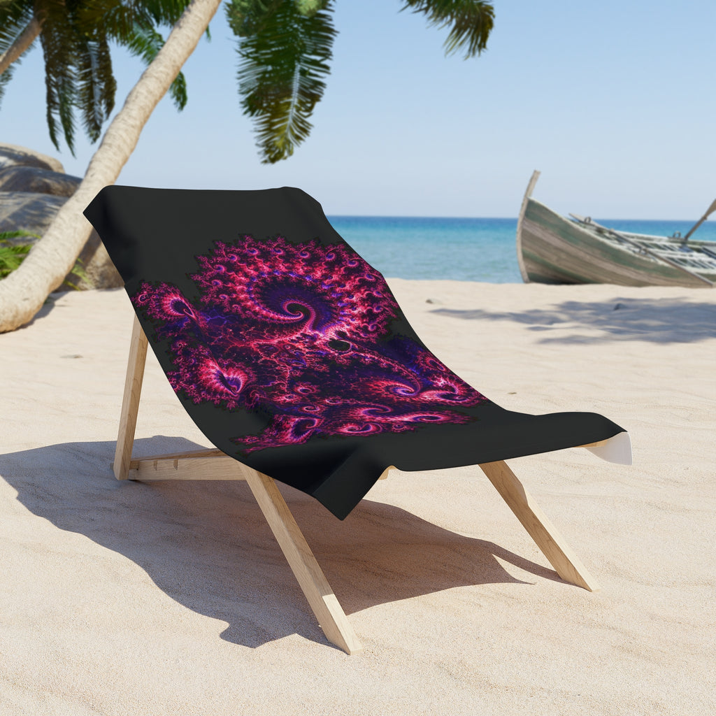 Copper Infinity - Hot Pink & Violet Beach Towel