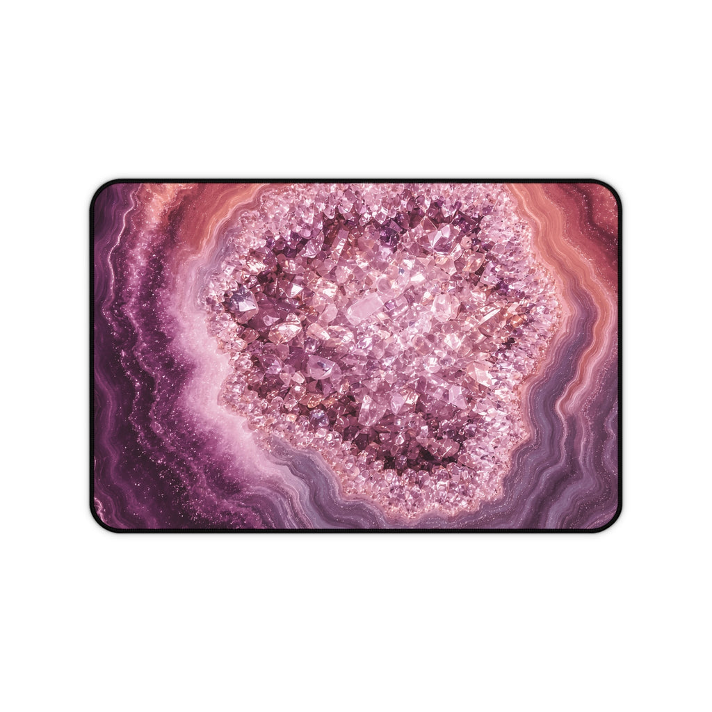 Geode Core - Rose Quartz Desk Mat