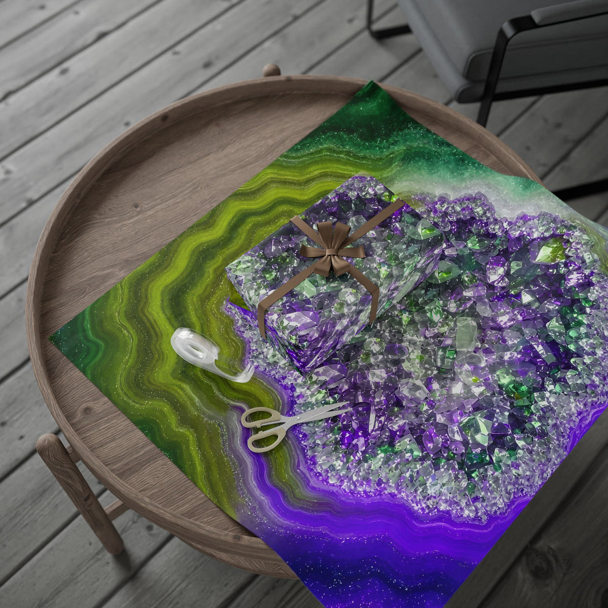 Geode Core - Ruby Emerald Wrapping Paper