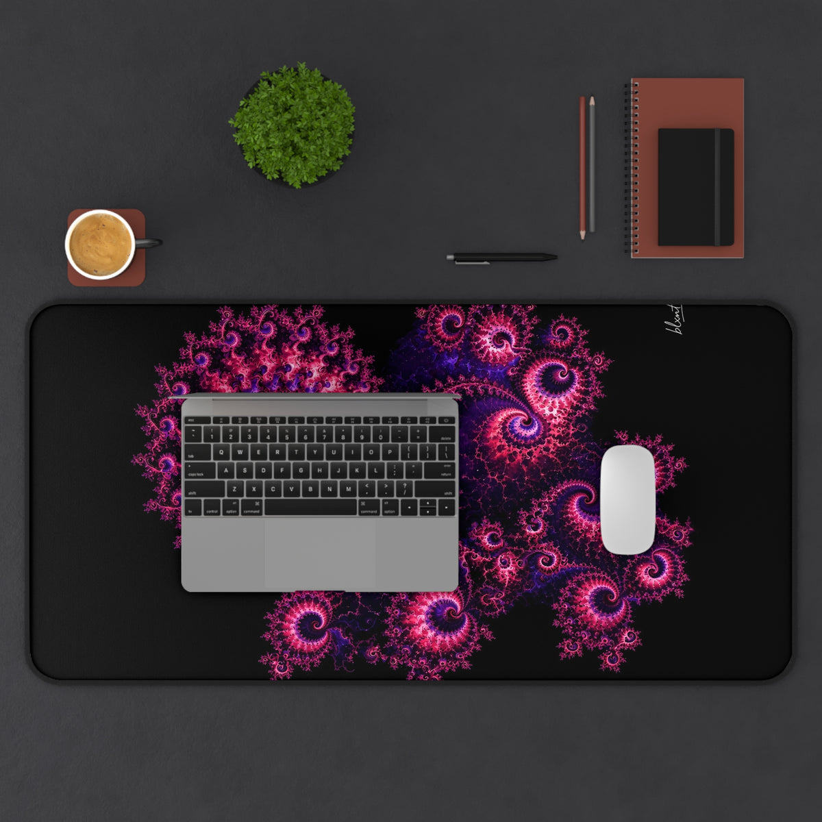 Copper Infinity - Hot Pink & Violet Desk Mat
