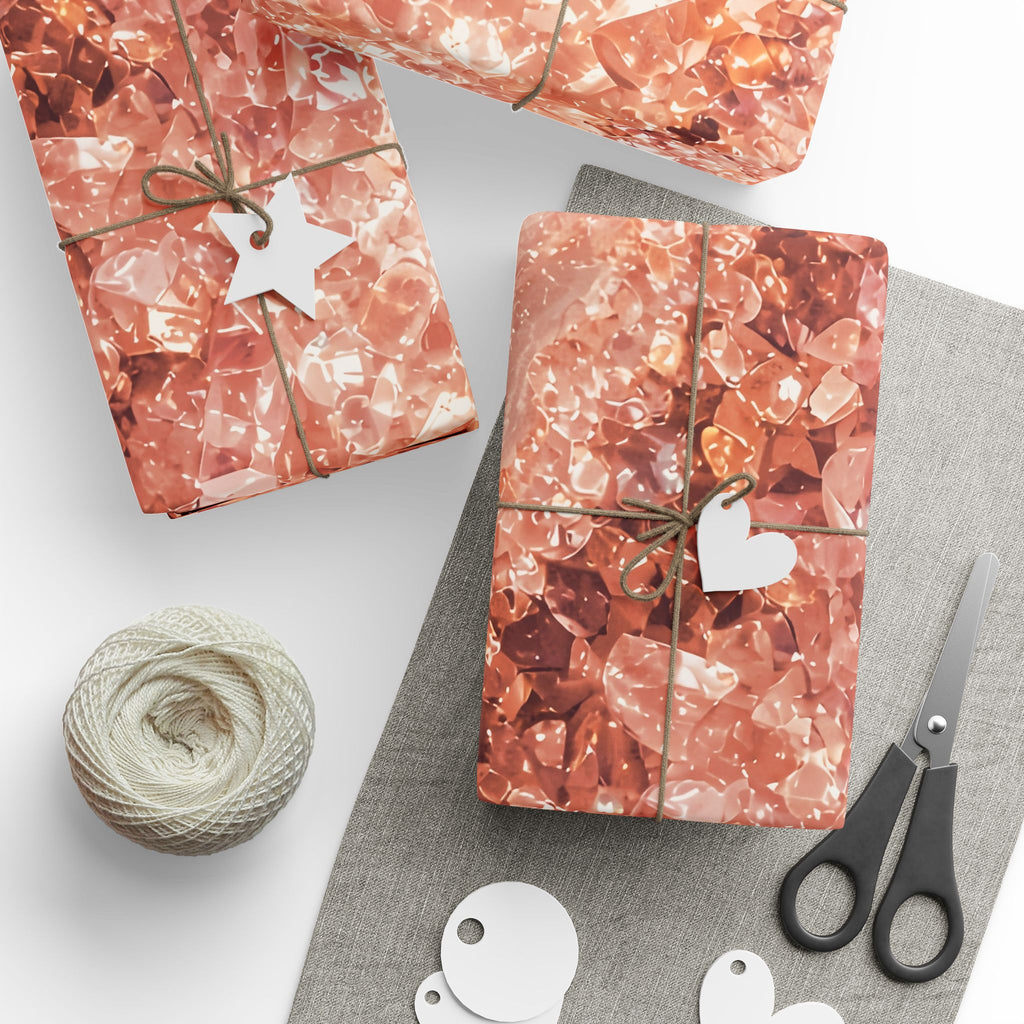 Geode Core - Peach Sorbet Wrapping Paper