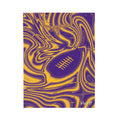 Purple & Gold Trippy Football Blanket