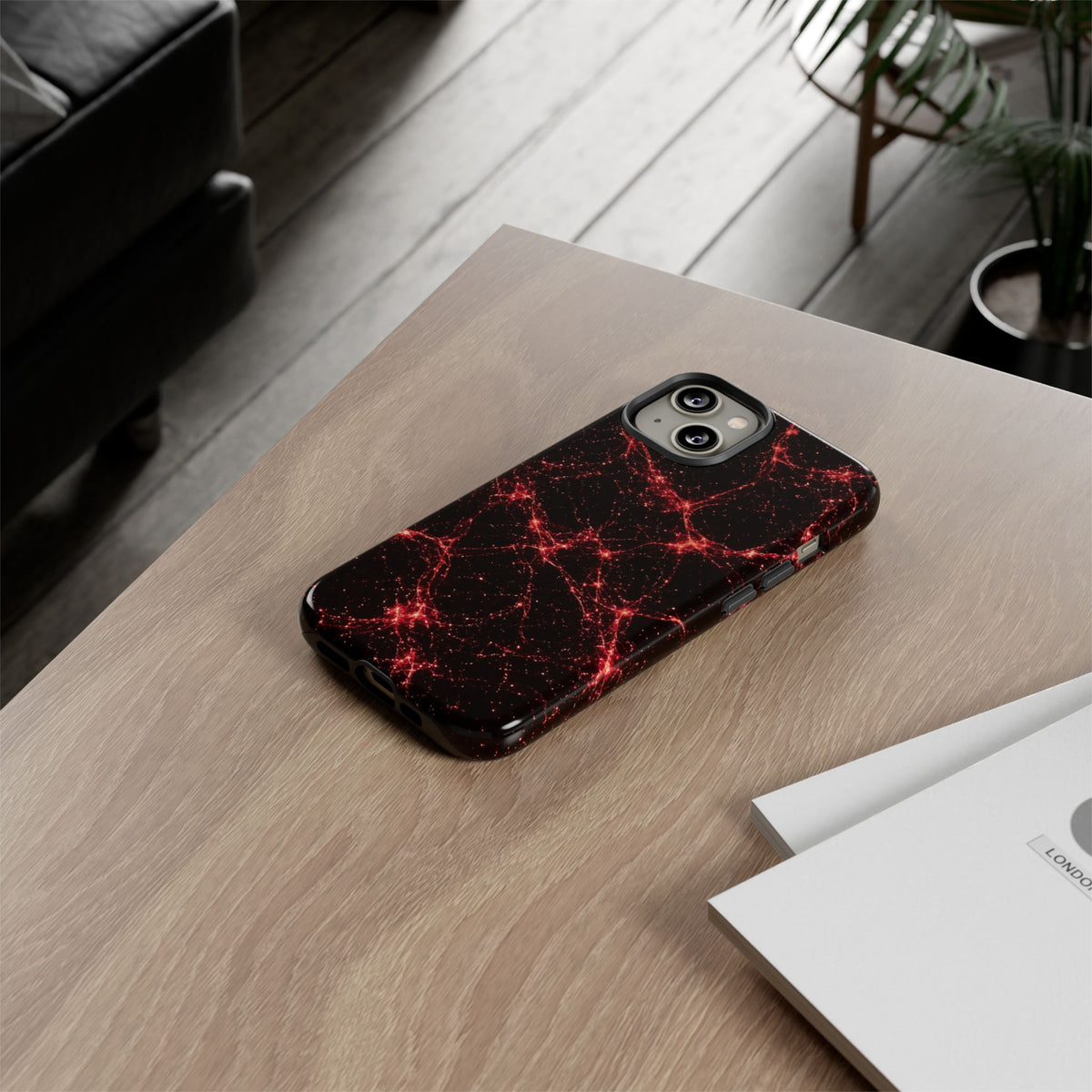 Neon Mycelium - Blood Moon Phone Case