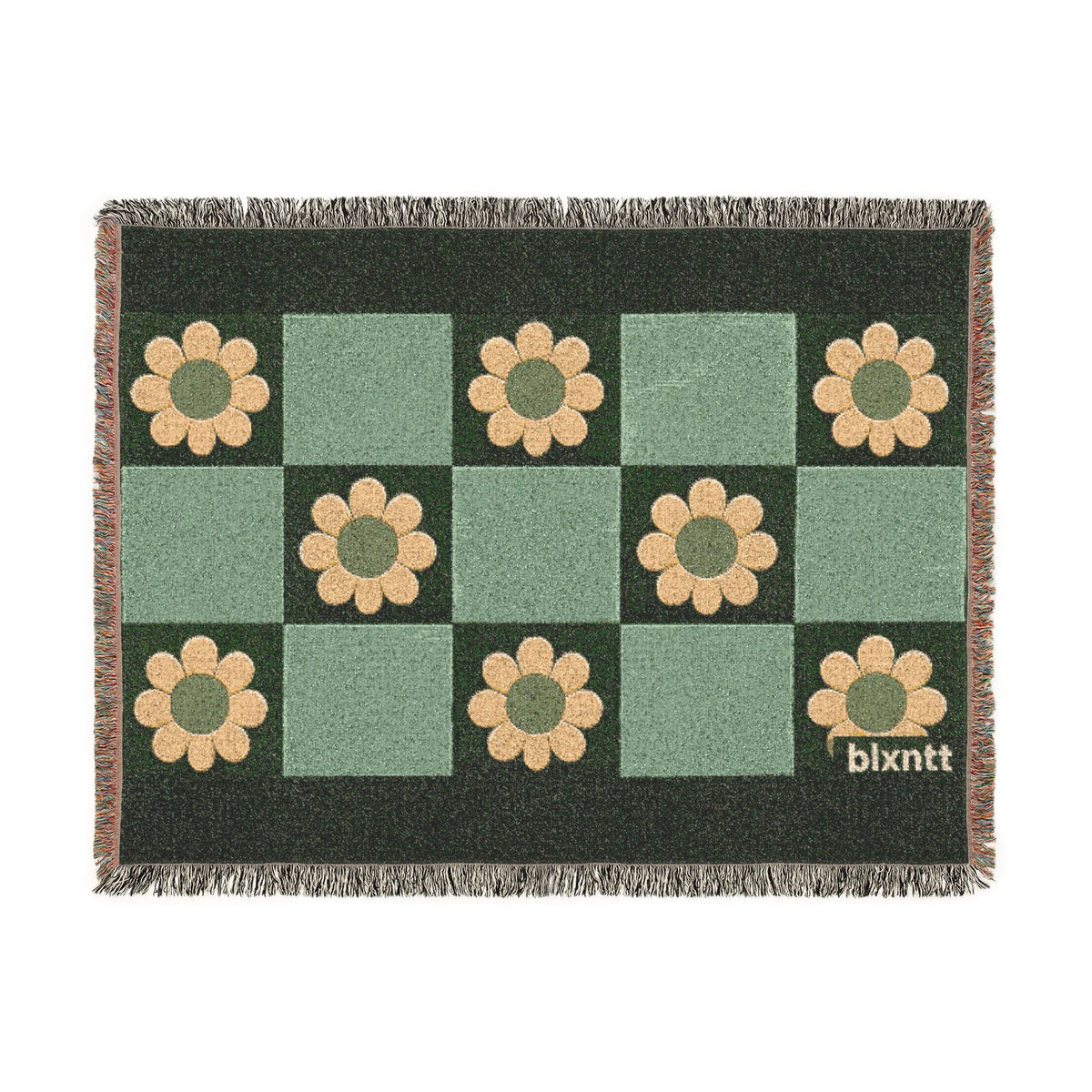 BLXNTT Green Hippie Woven Blanket #2