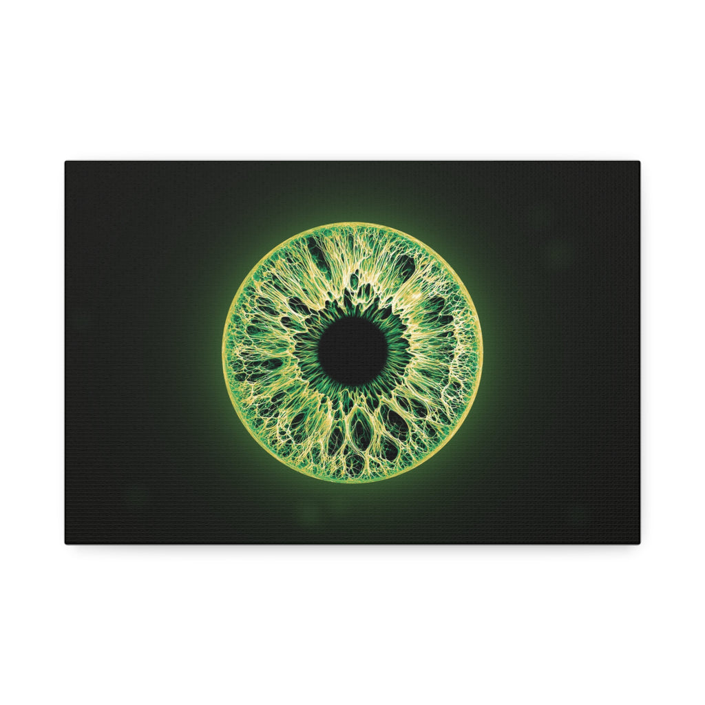 BLXNTT Iris – Lace Web Emerald Gold Glossy Canvas
