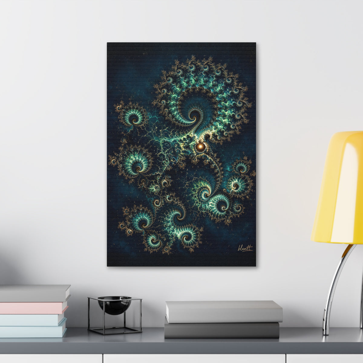 Copper Infinity - Peacock Glossy Canvas