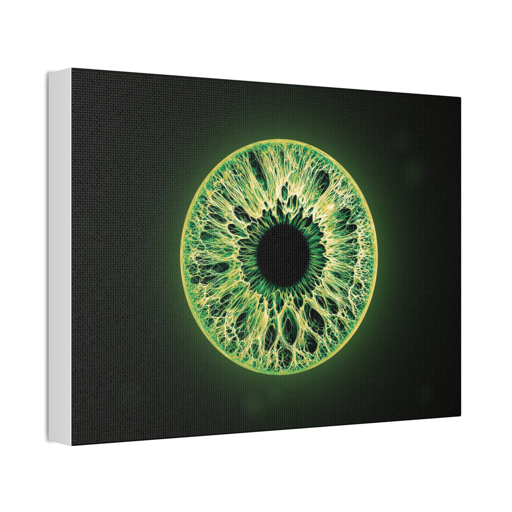 BLXNTT Iris – Lace Web Emerald Gold Glossy Canvas