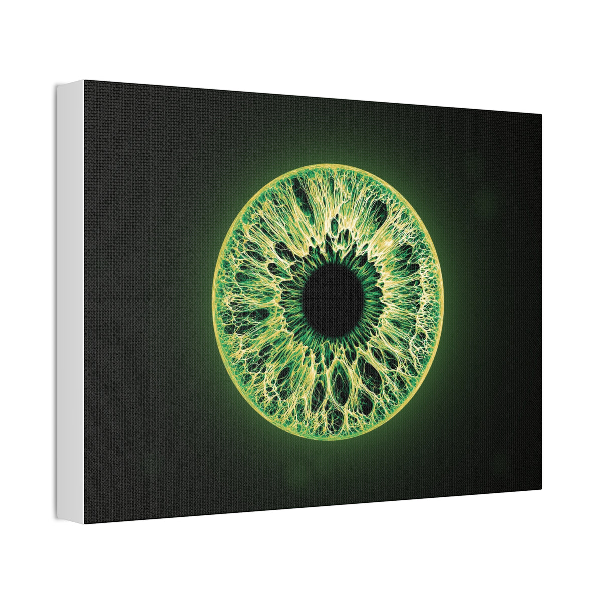 BLXNTT Iris – Lace Web Emerald Gold Glossy Canvas