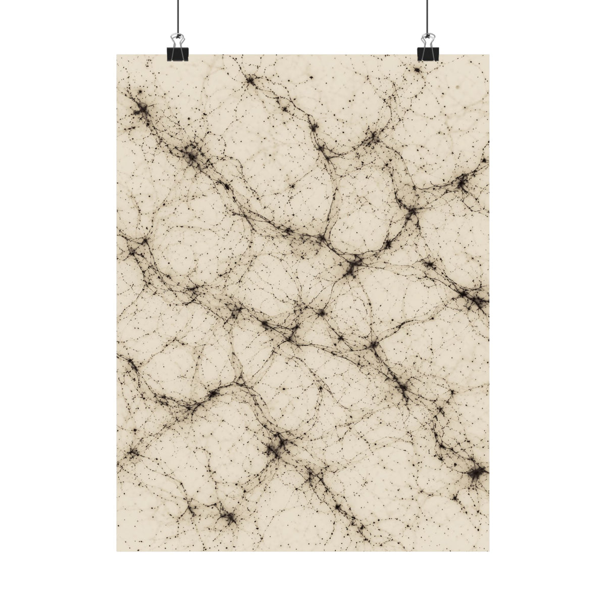 Neon Mycelium - Ink on Paper Poster