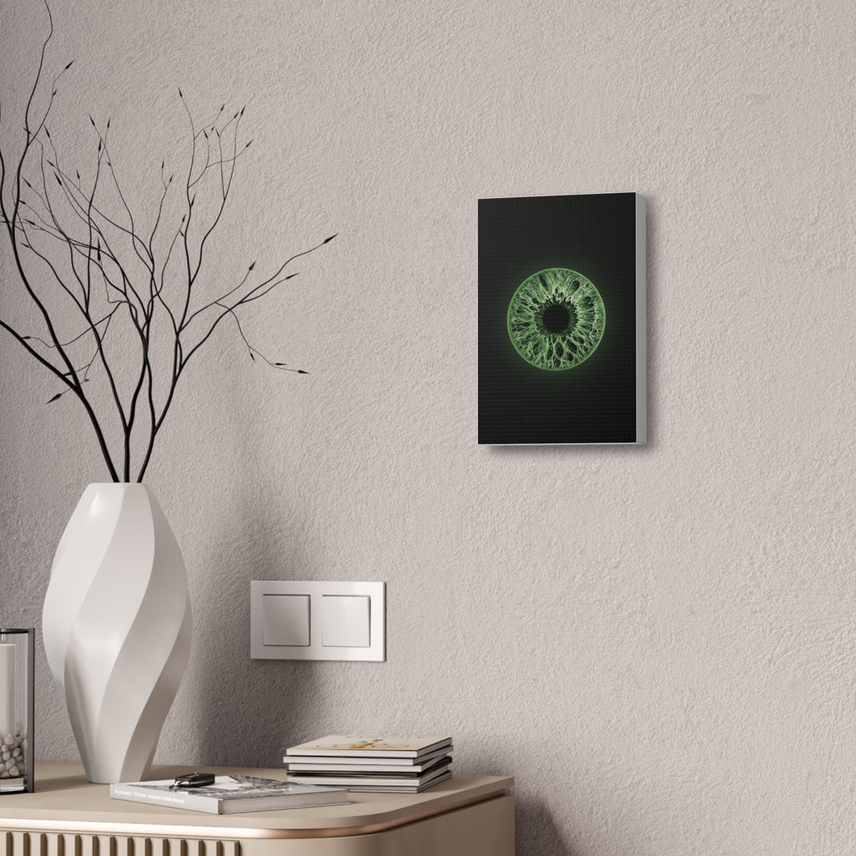 BLXNTT Iris – Lace Web Green Glossy Canvas