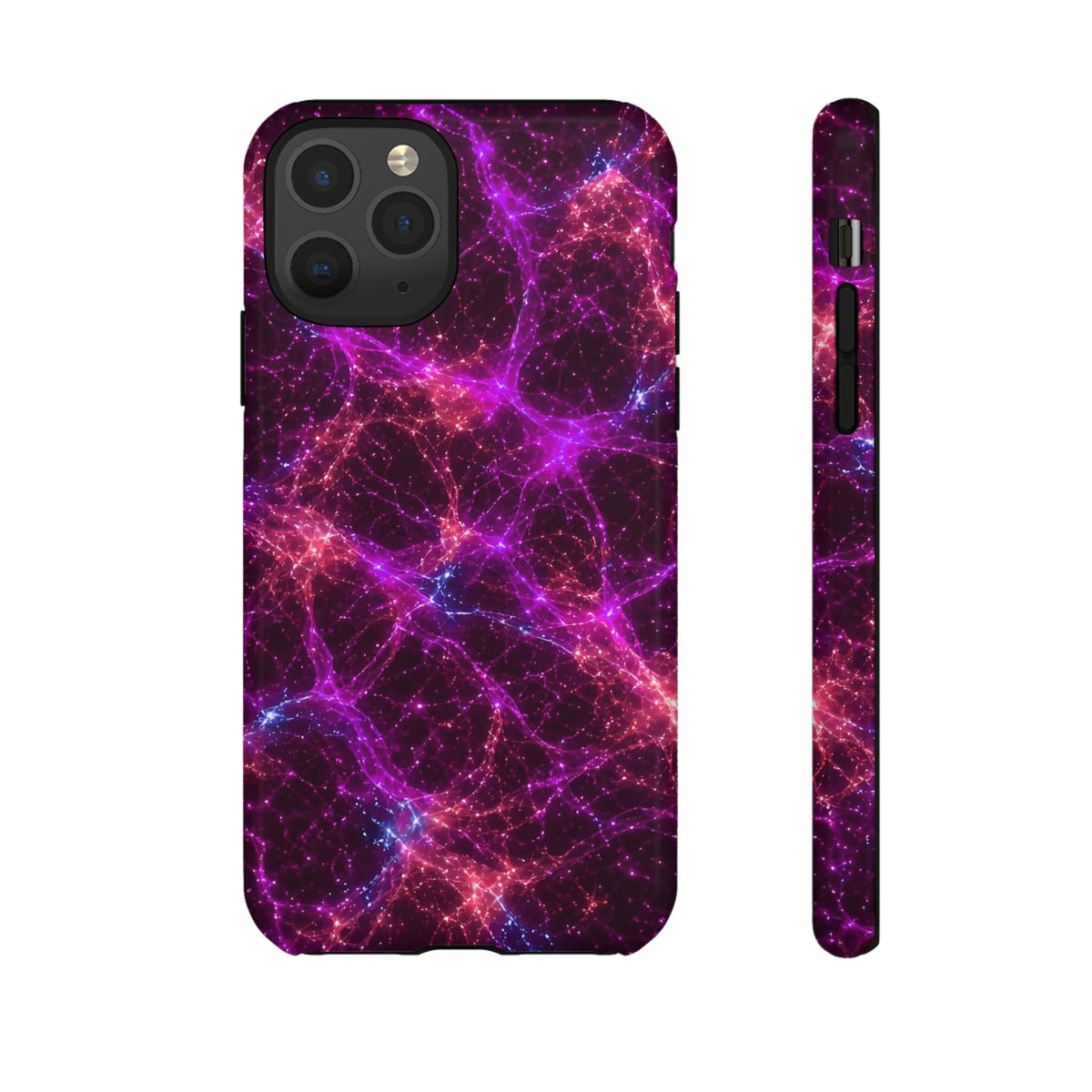Neon Mycelium - Ember Orchid Phone Case