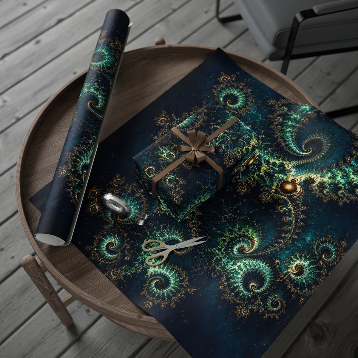 Copper Infinity - Peacock Wrapping Paper