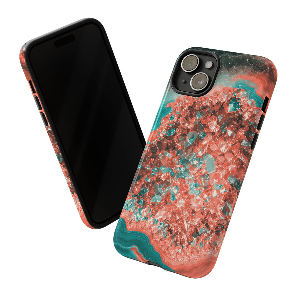 Geode Core - Coral Teal Phone Case