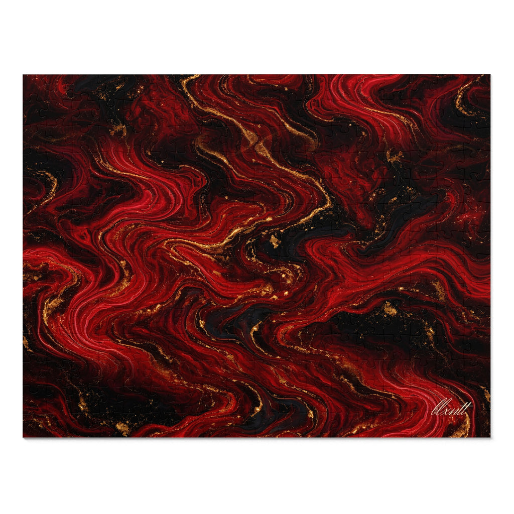 Red & Black Marble Puzzle