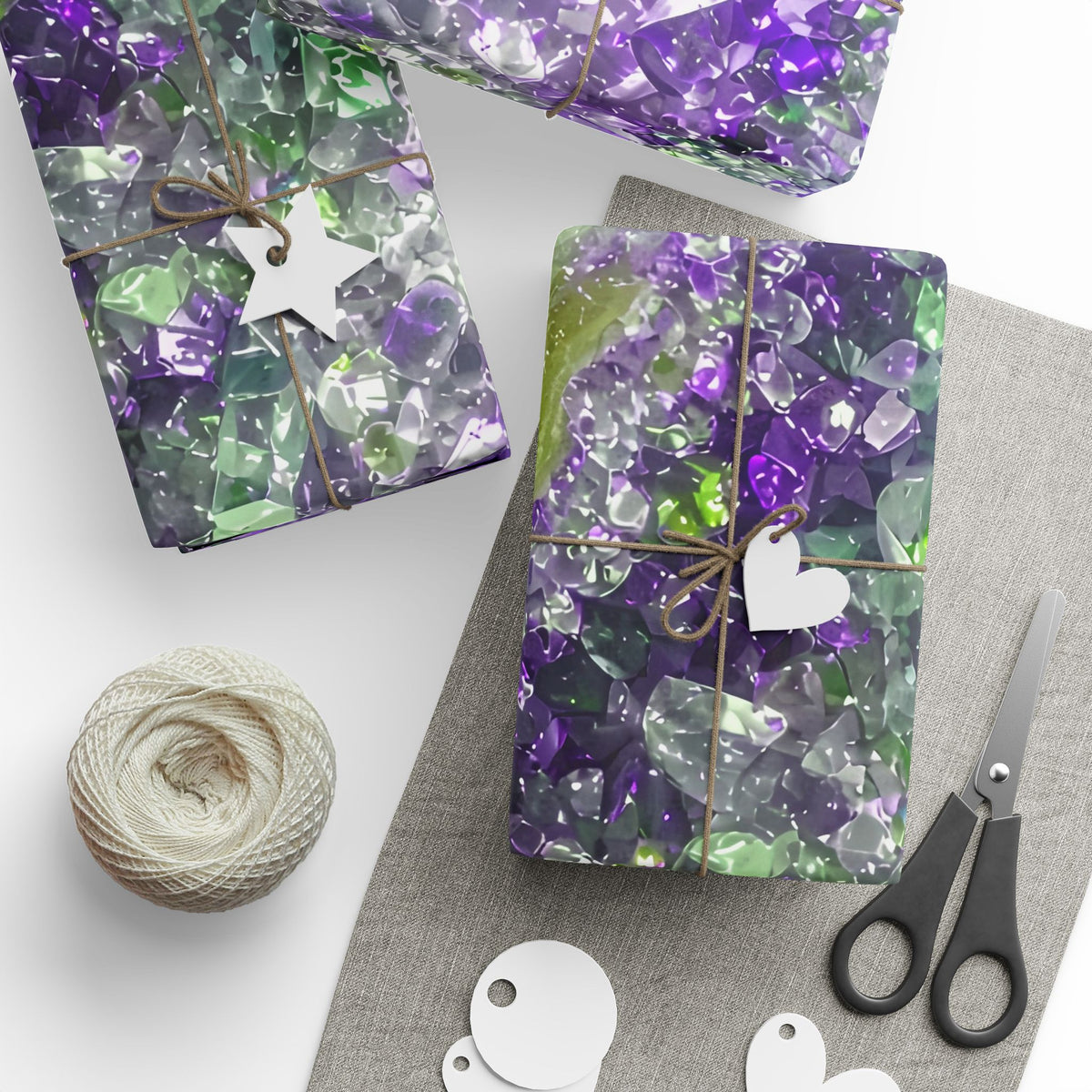 Geode Core - Ruby Emerald Wrapping Paper