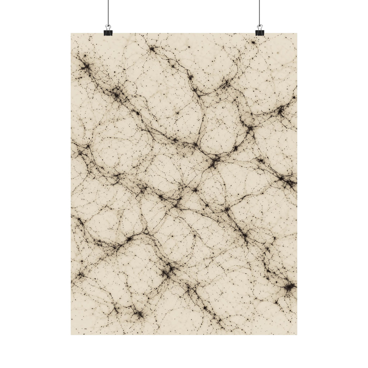 Neon Mycelium - Ink on Paper Poster