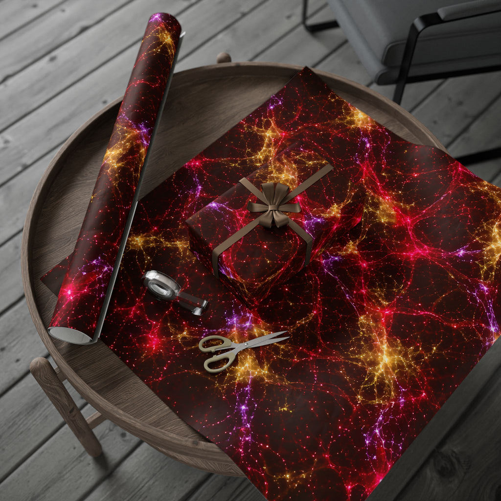 Neon Mycelium - Rainbow Nerve Wrapping Paper