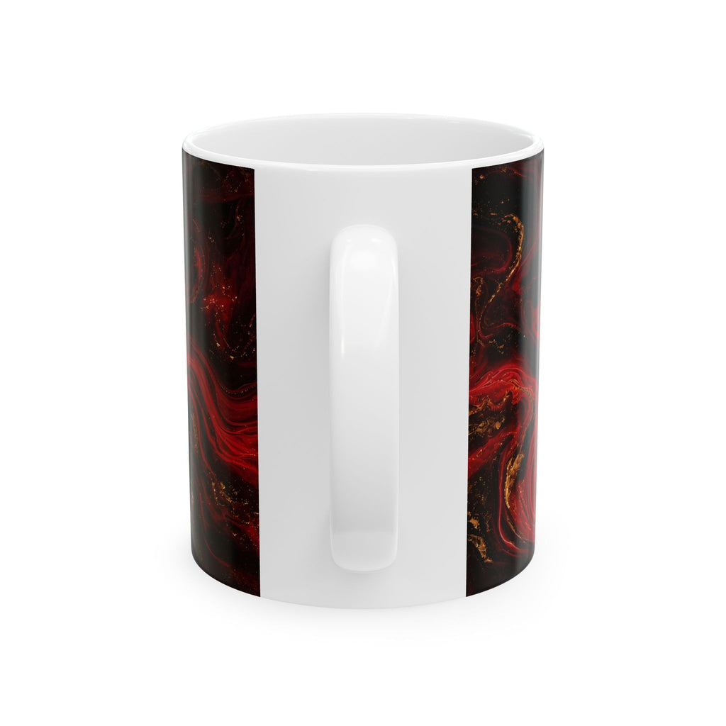 Red & Black Marble Mug