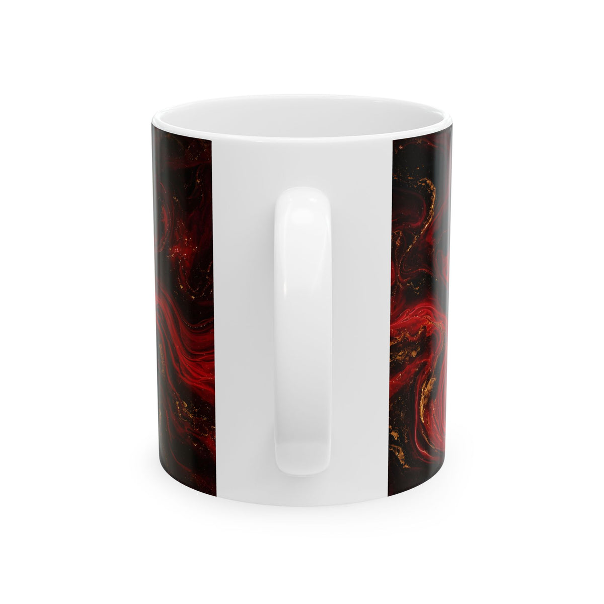 Red & Black Marble Mug