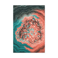 Geode Core - Coral Teal Glossy Canvas