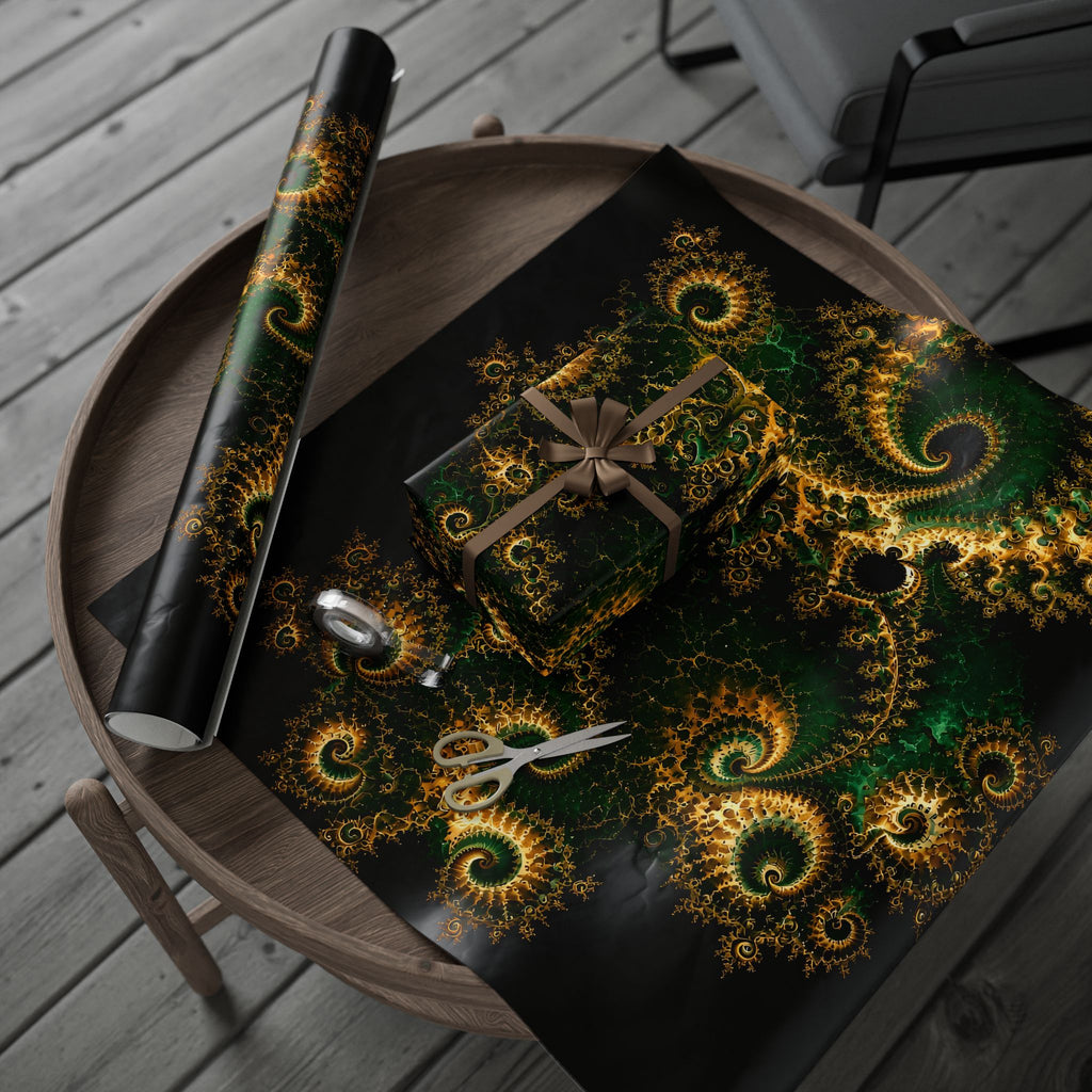 Copper Infinity - Emerald & Gold Wrapping Paper