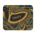 Black, Gold & Teal Trippy Football Mouse Pad