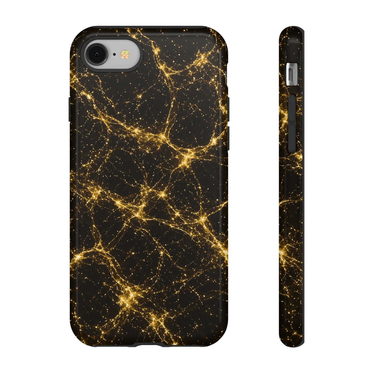 Neon Mycelium - Gold Filigree Phone Case