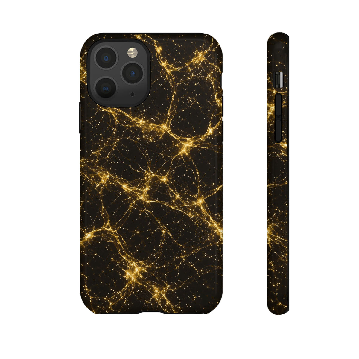 Neon Mycelium - Gold Filigree Phone Case