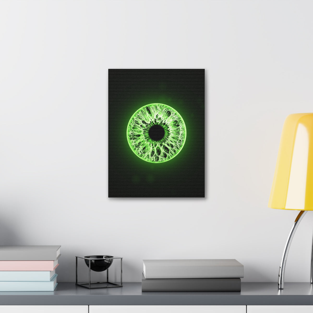 BLXNTT Iris – Lace Web Lime Shock Glossy Canvas