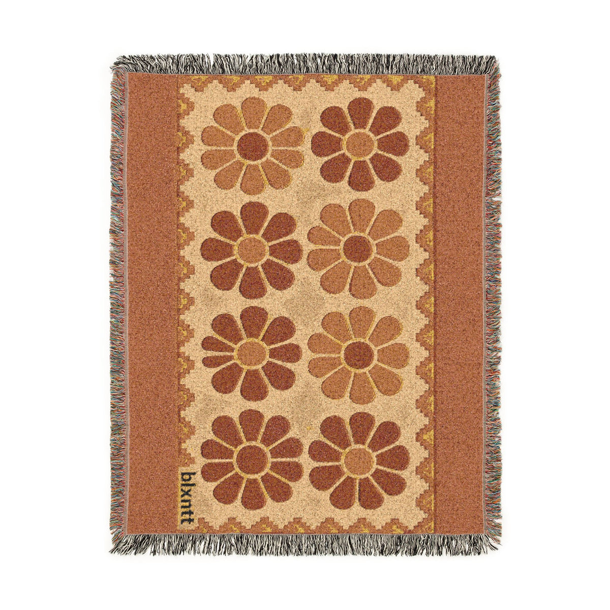BLXNTT Orange Hippie Woven Blanket #4