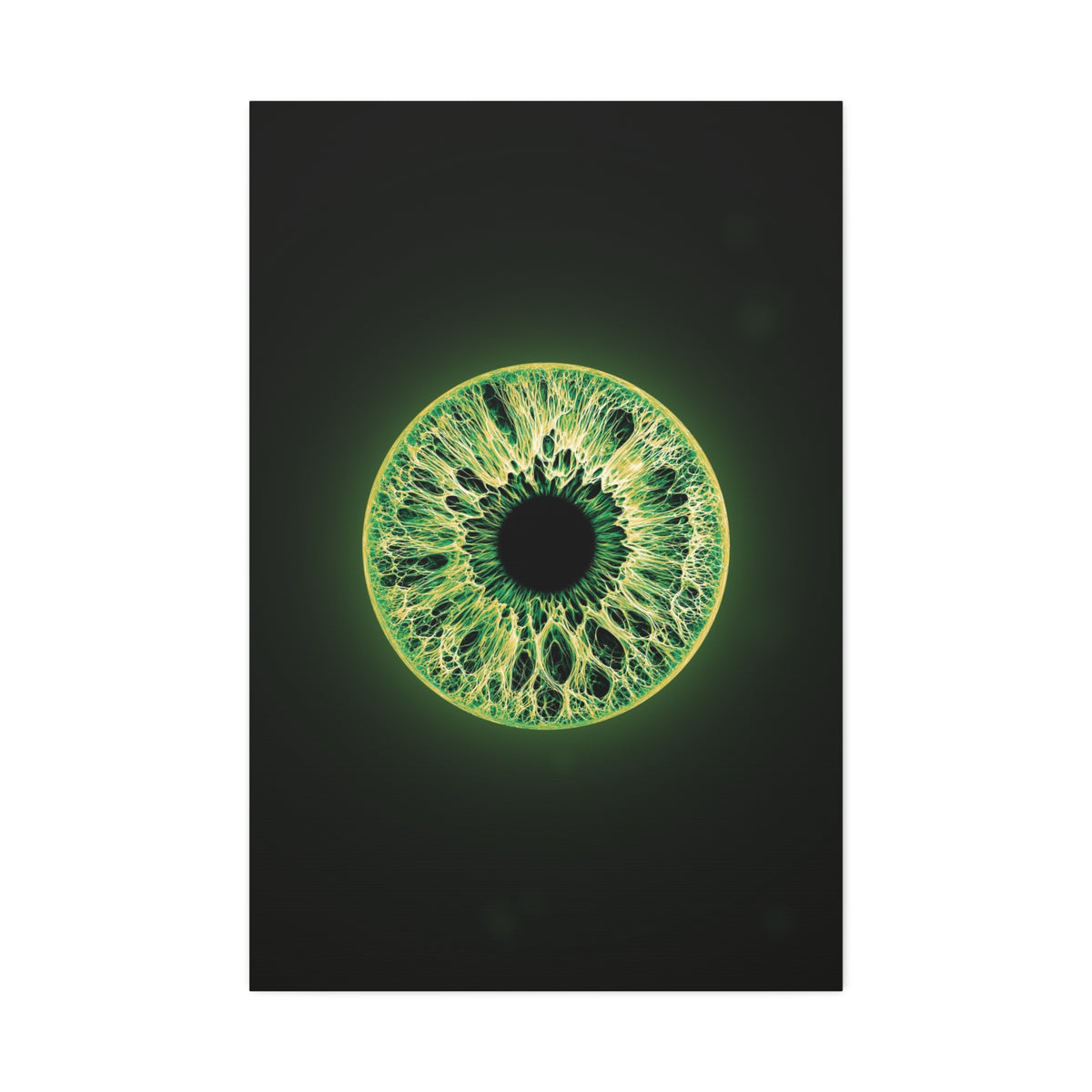 BLXNTT Iris – Lace Web Emerald Gold Glossy Canvas