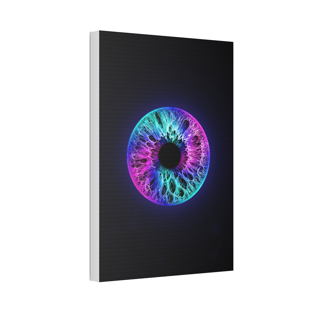 BLXNTT Iris – Lace Web Galaxy Teal Magenta Glossy Canvas