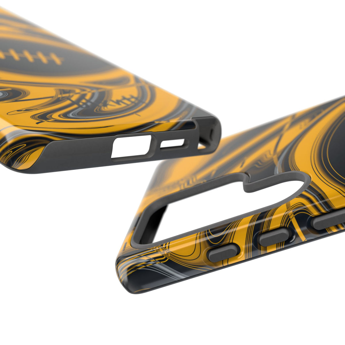 Black & Gold Trippy Football Phone Case