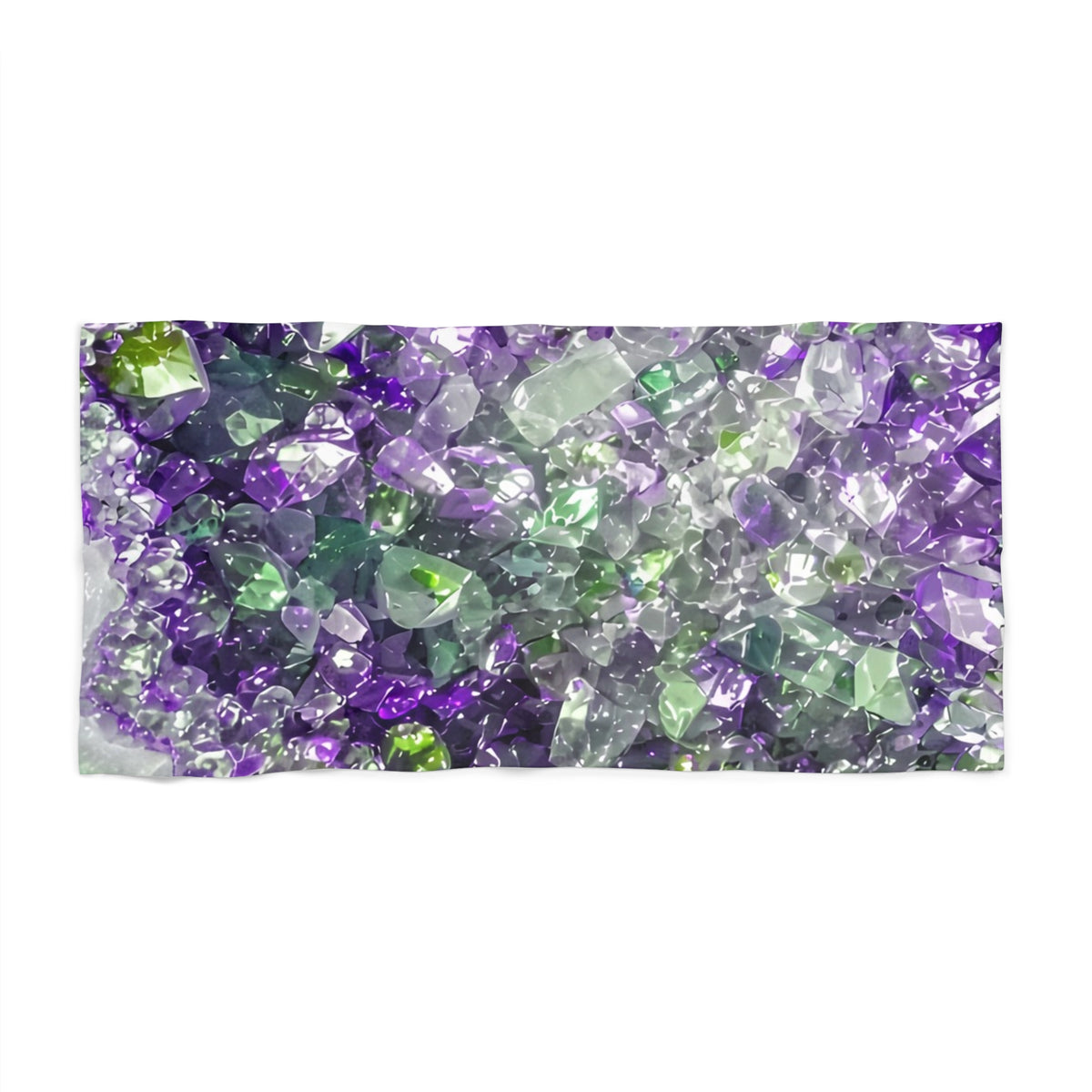 Geode Core - Ruby Emerald Beach Towel