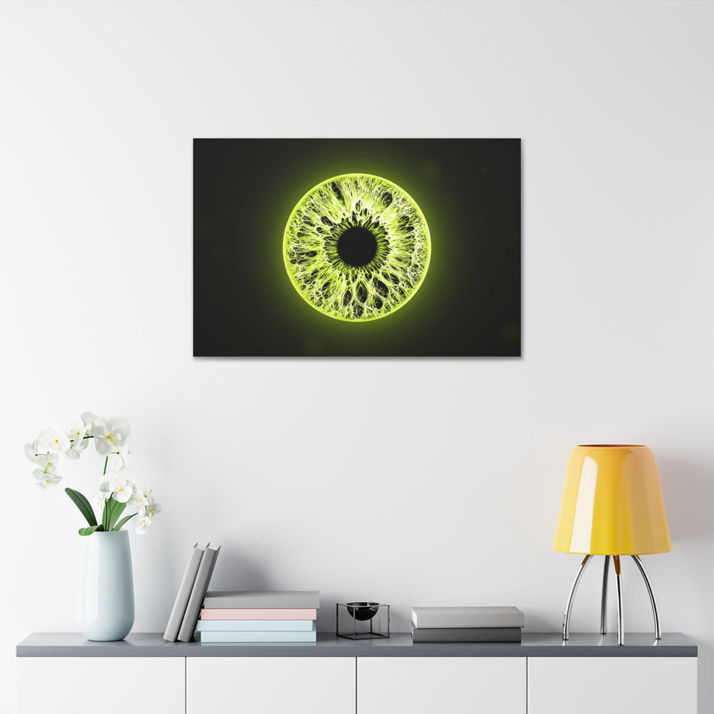 BLXNTT Iris – Lace Web Toxic Chartreuse Glossy Canvas