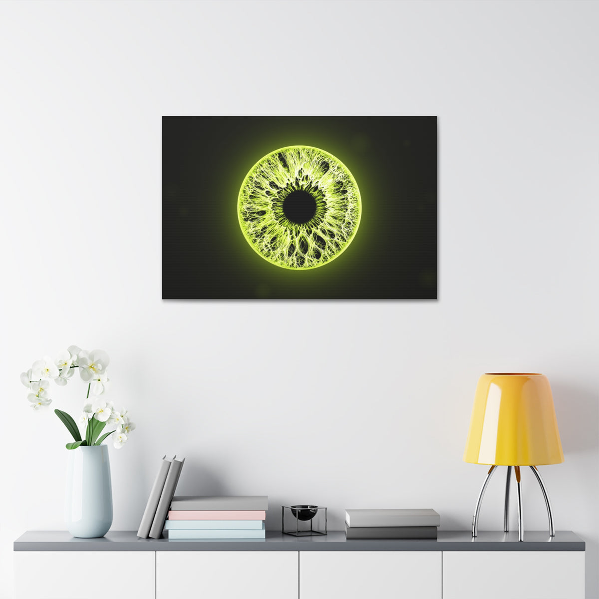 BLXNTT Iris – Lace Web Toxic Chartreuse Glossy Canvas