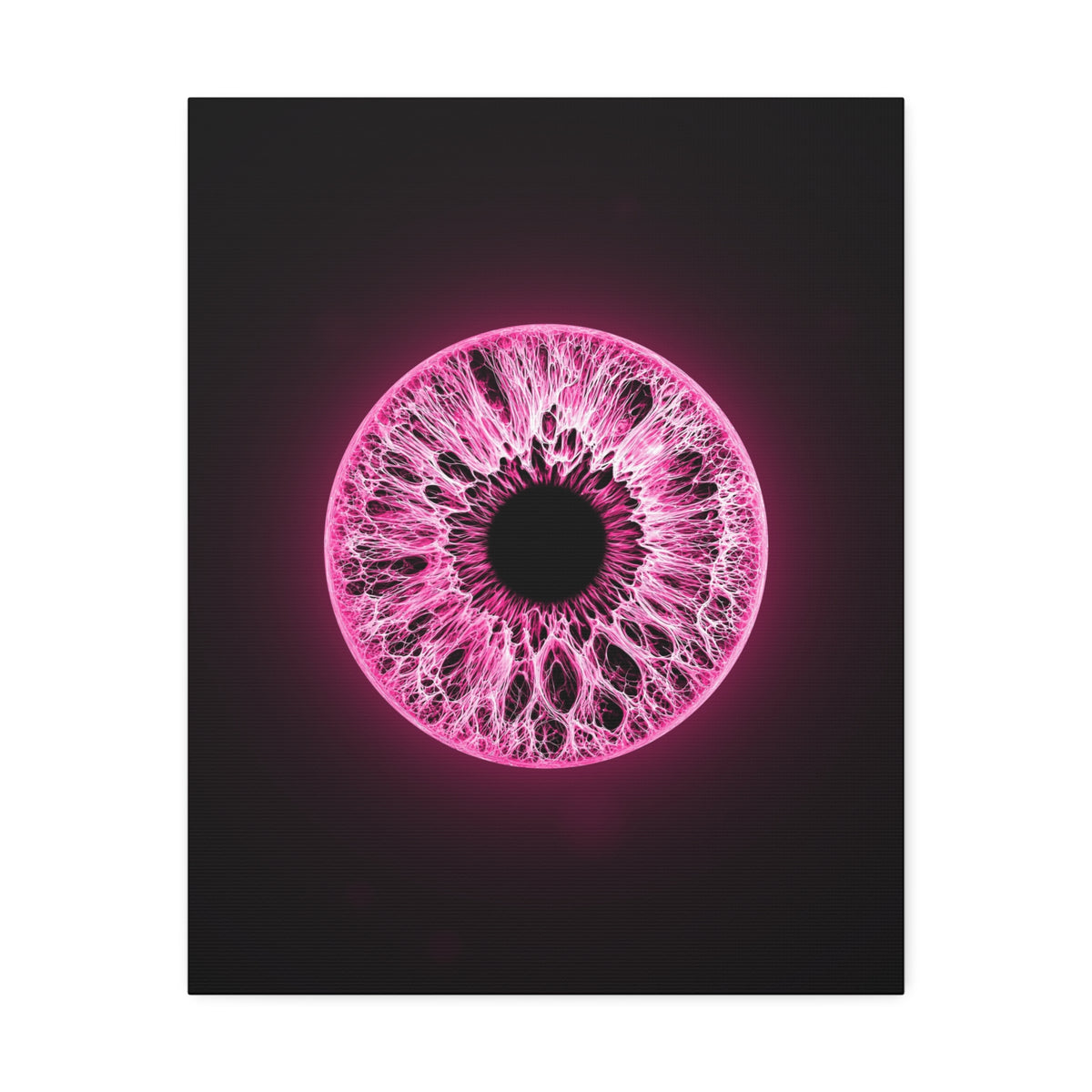 BLXNTT Iris – Lace Web Neon Pink Glossy Canvas