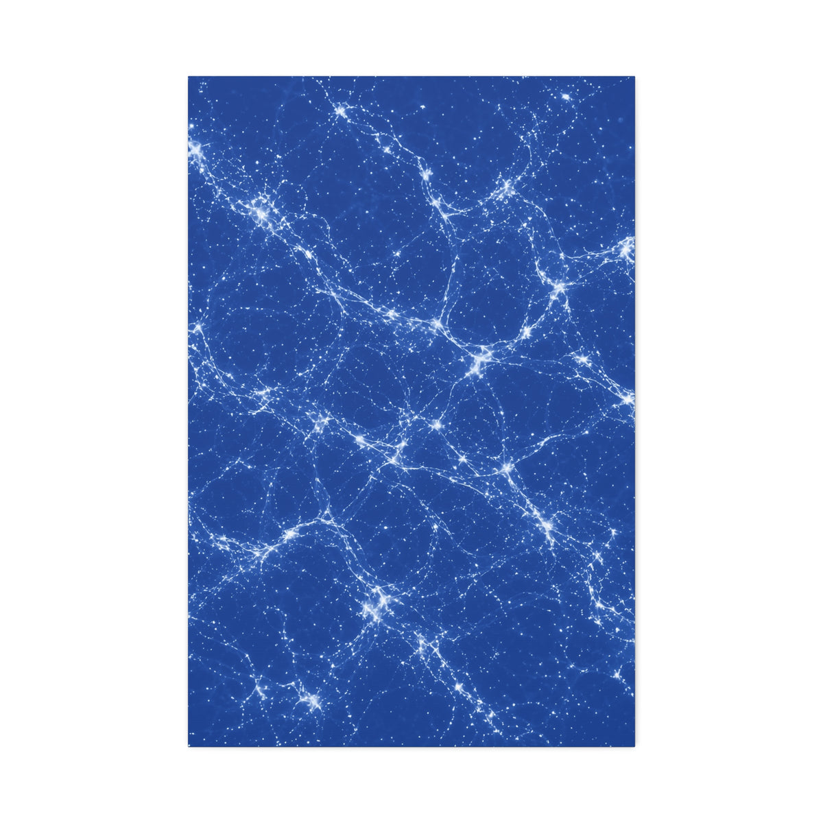 Neon Mycelium - Blueprint Glossy Canvas