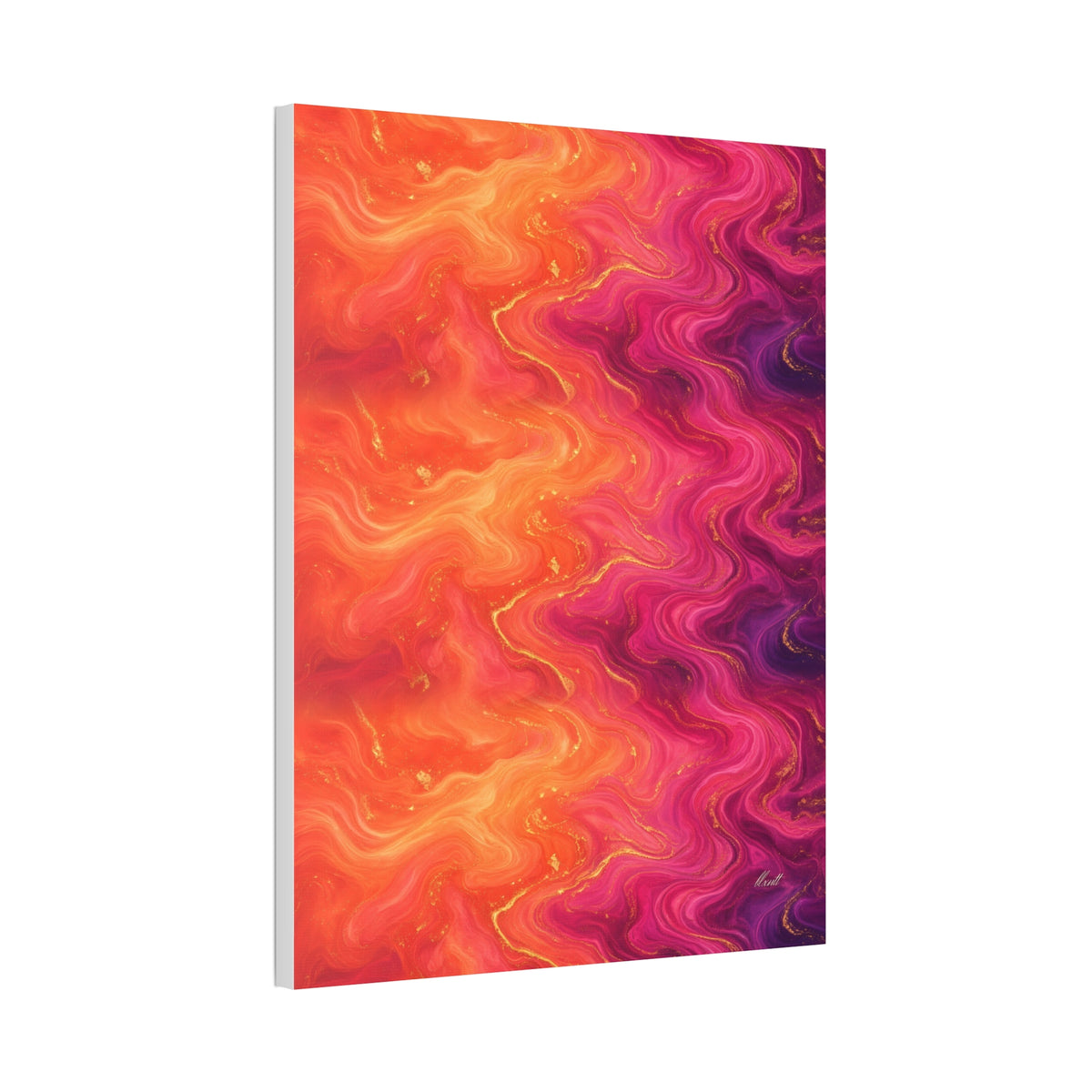 Sunset Marble Glossy Canvas