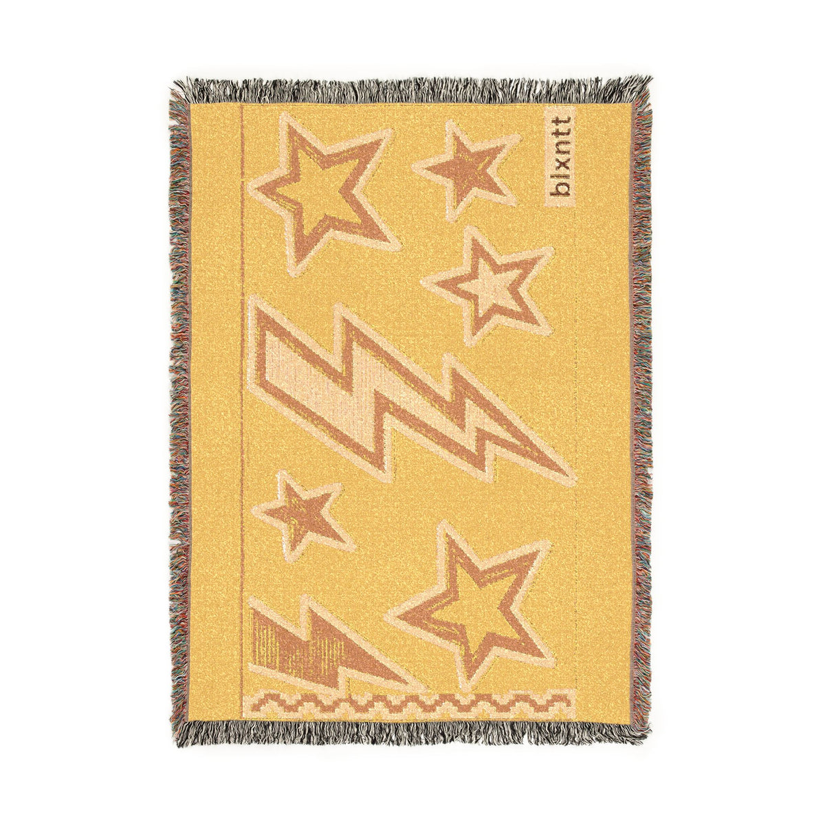 BLXNTT Yellow Hippie Woven Blanket #3