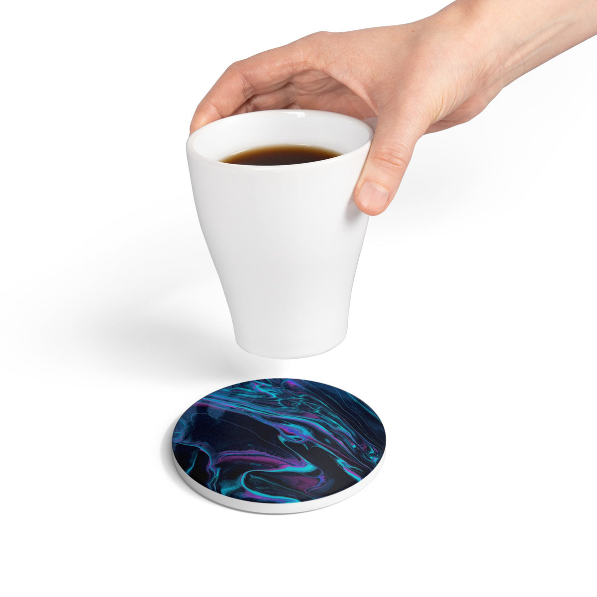 BLXNTT Midnight Pour Ceramic Coaster