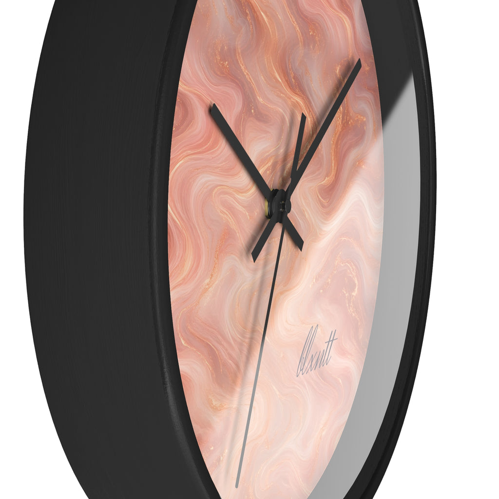 Rose Gold Marble Wall Clock