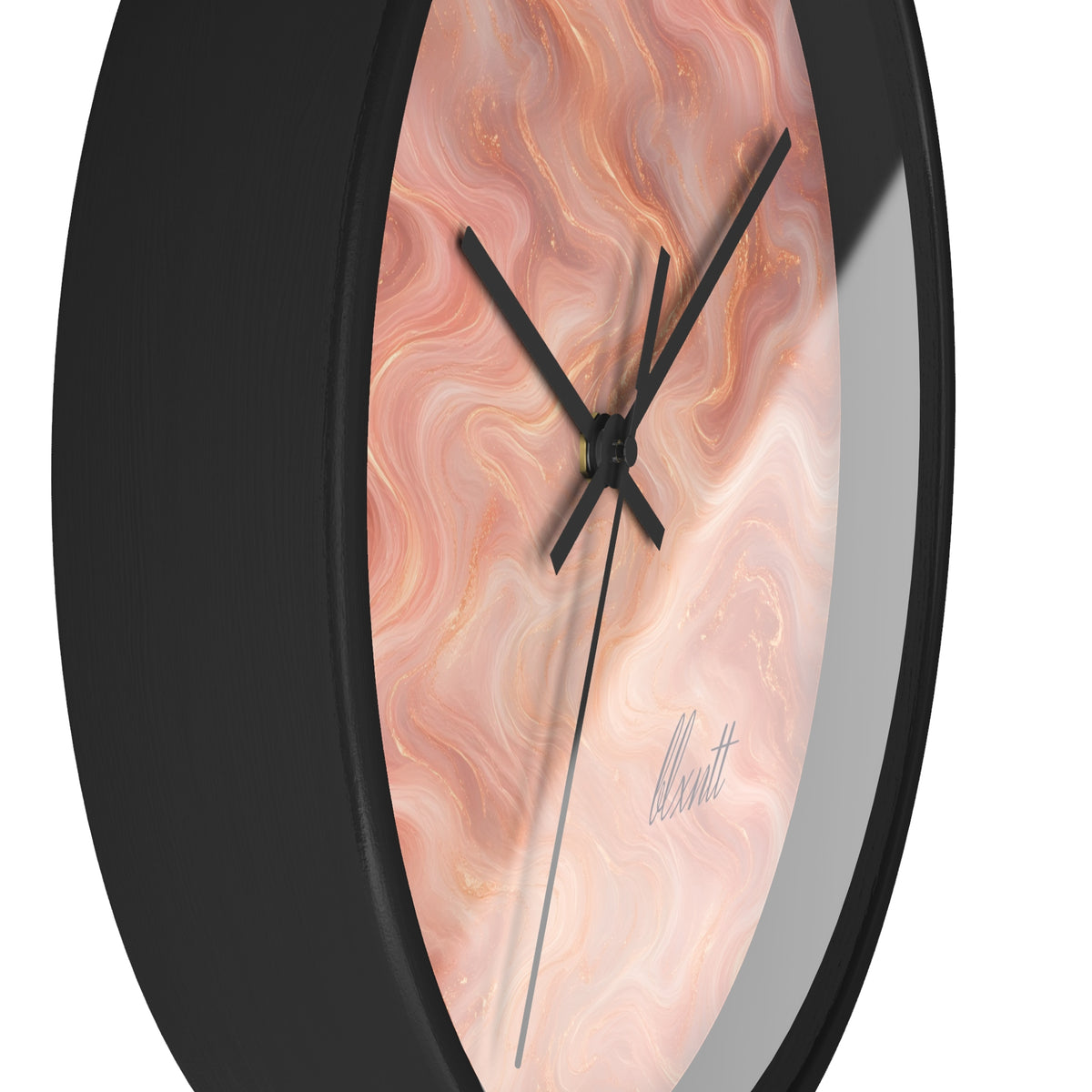 Rose Gold Marble Wall Clock