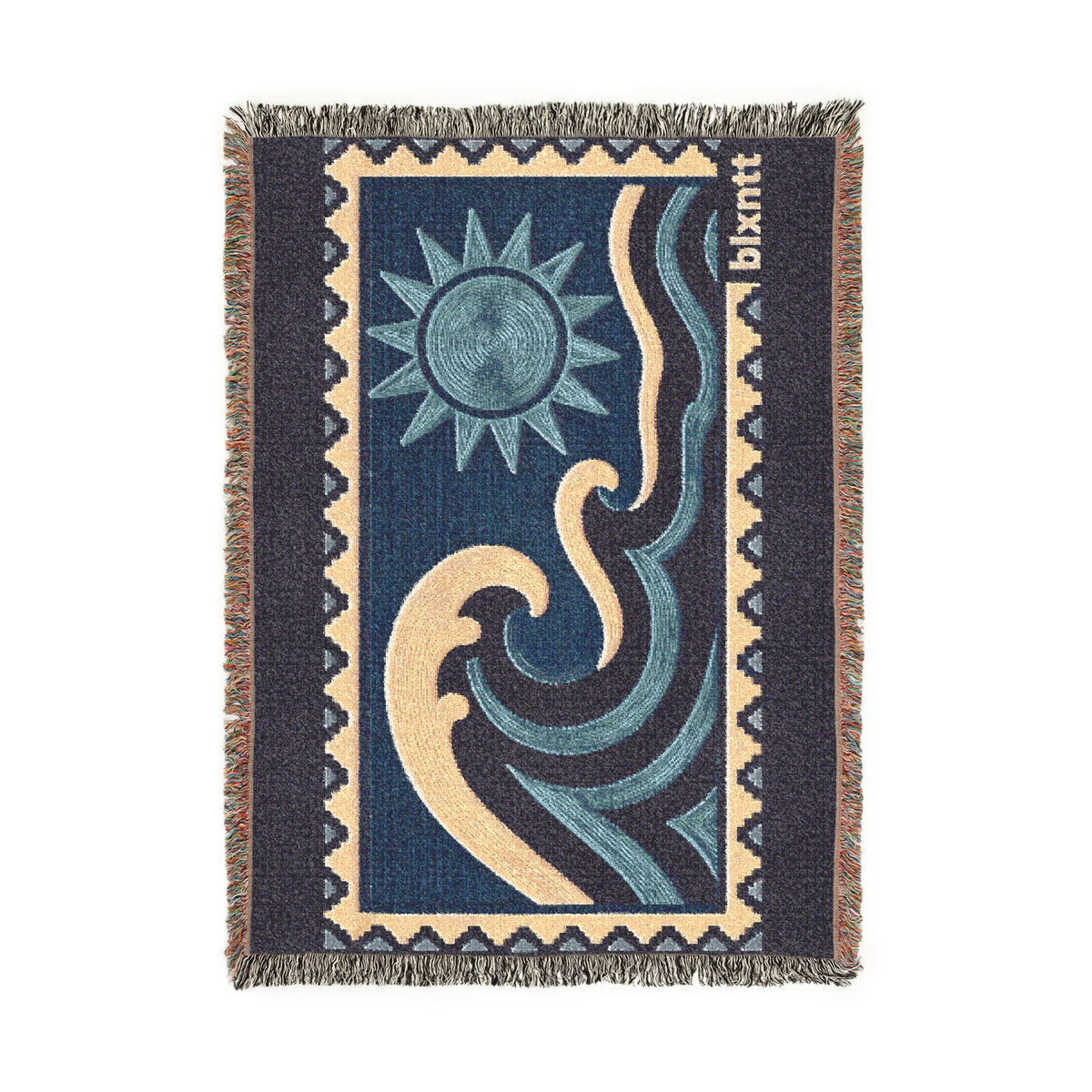 BLXNTT Blue Hippie Woven Blanket #1