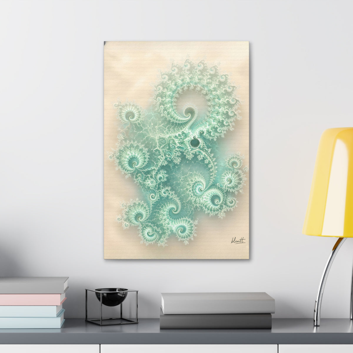 Copper Infinity - Sea Glass Glossy Canvas