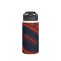 Navy & Orange Trippy Football Water Bottle