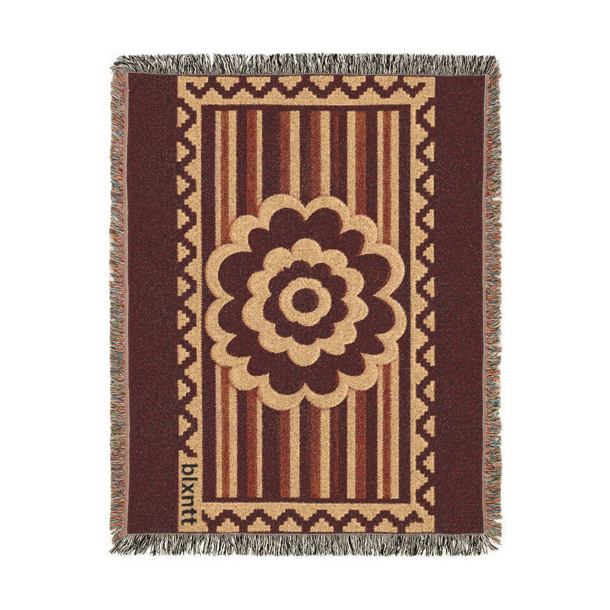 BLXNTT Red Hippie Woven Blanket #1