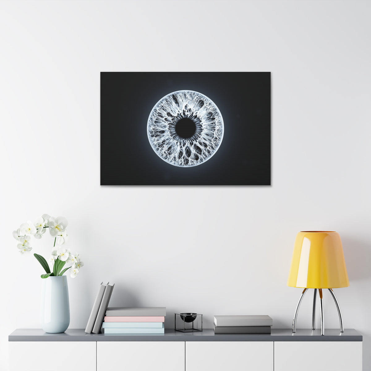 BLXNTT Iris – Lace Web Ice Silver Glossy Canvas